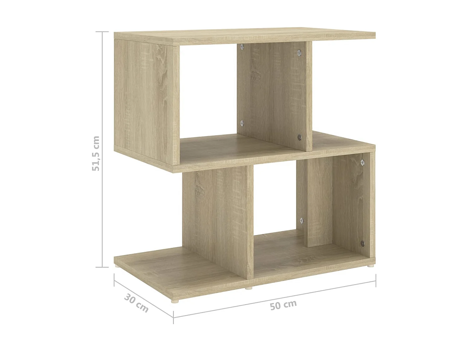 Mesita de noche | Mesilla de noche madera contrachapada roble Sonoma 50x30x51,5cm