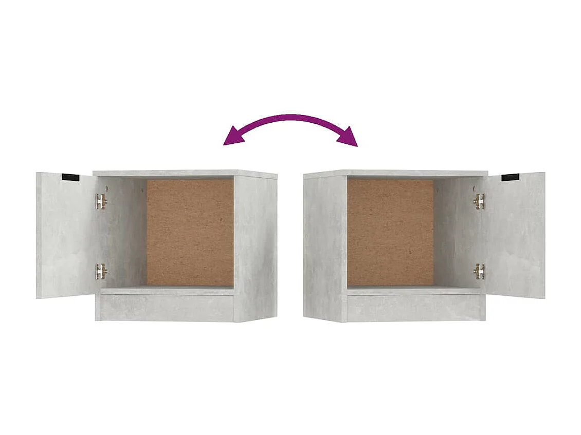 Nachttisch-Beistelltisch Betongrau 40x39x40 cm SHL73574