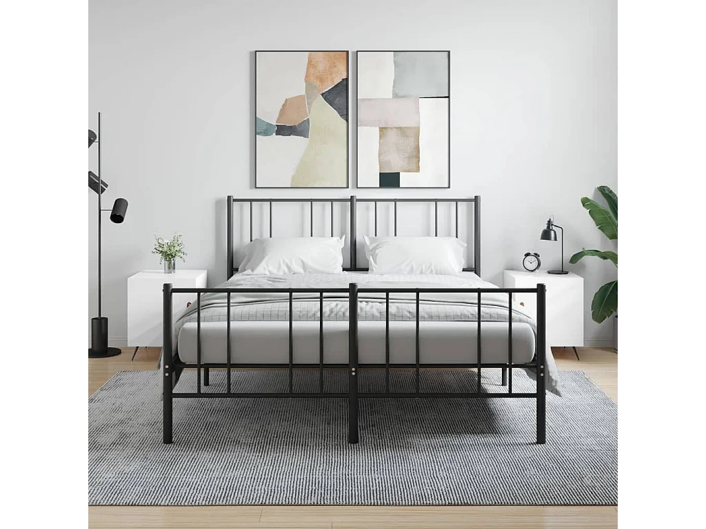 Nachttisch 2er Set-Beistelltisch-Nachttischkommode Hochglanz-Weiß 40x40x50 cm Holzwerkstoff SHL27264