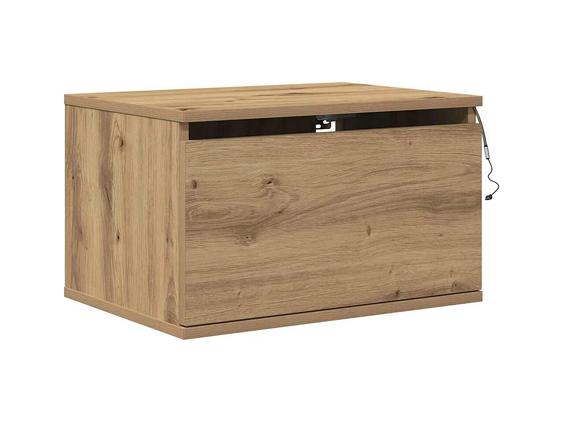 Mesita de Noche | Armario de Noche montado en la pared 2 uds. Roble artisan