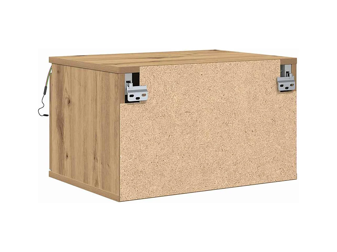 Mesita de Noche | Armario de Noche montado en la pared 2 uds. Roble artisan