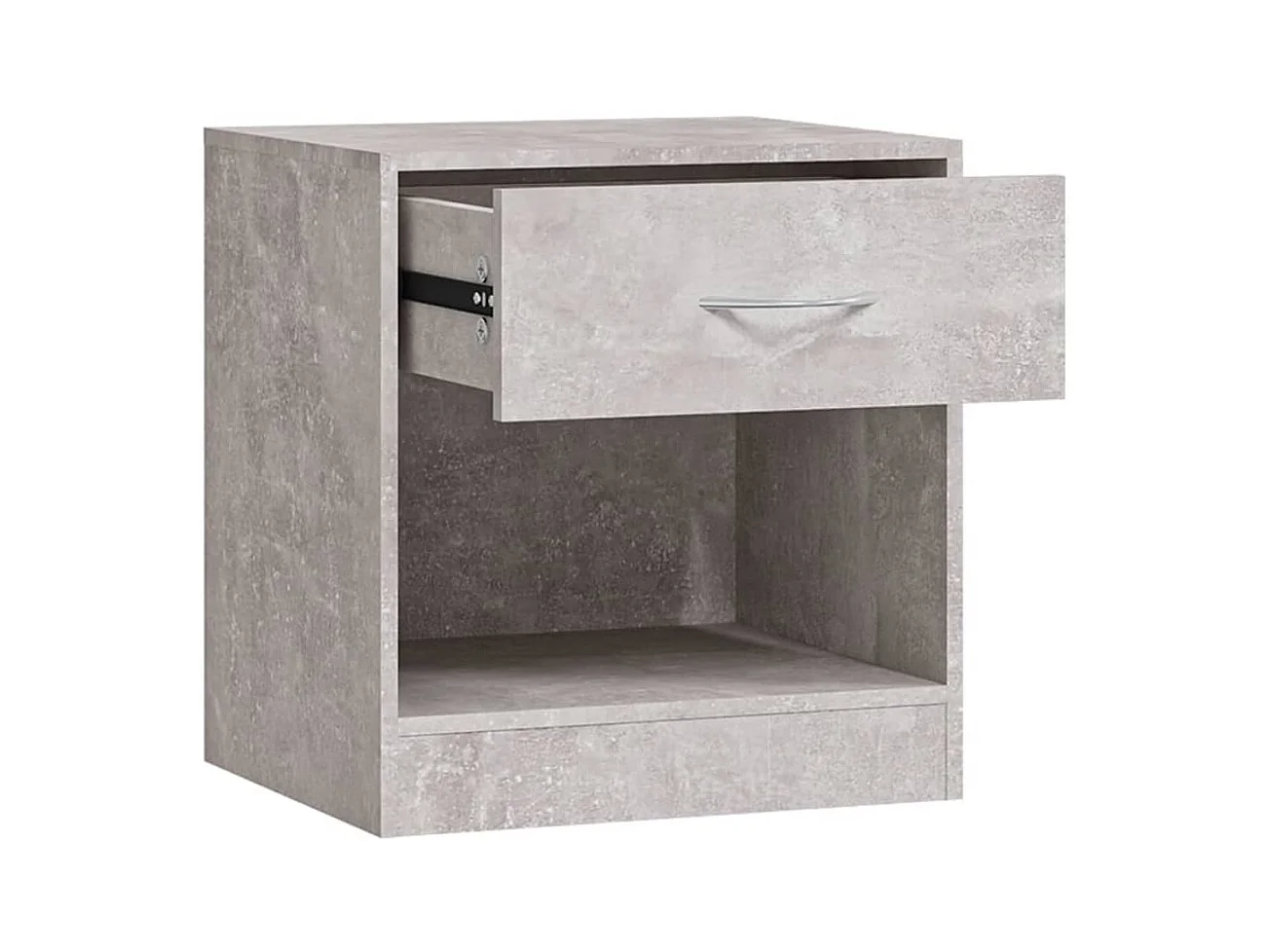 Mesitas de noche | Mesilla de noche 2 unidades con cajón gris hormigón