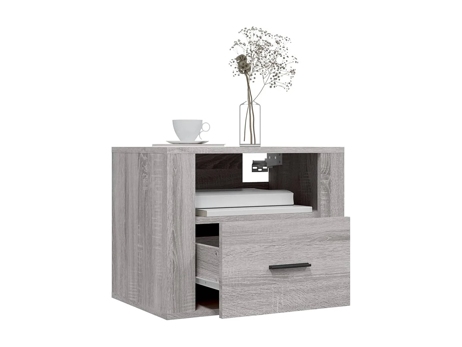 Lot de 2 Tables de chevet flottantes Sonoma gris 50x36x40 cm