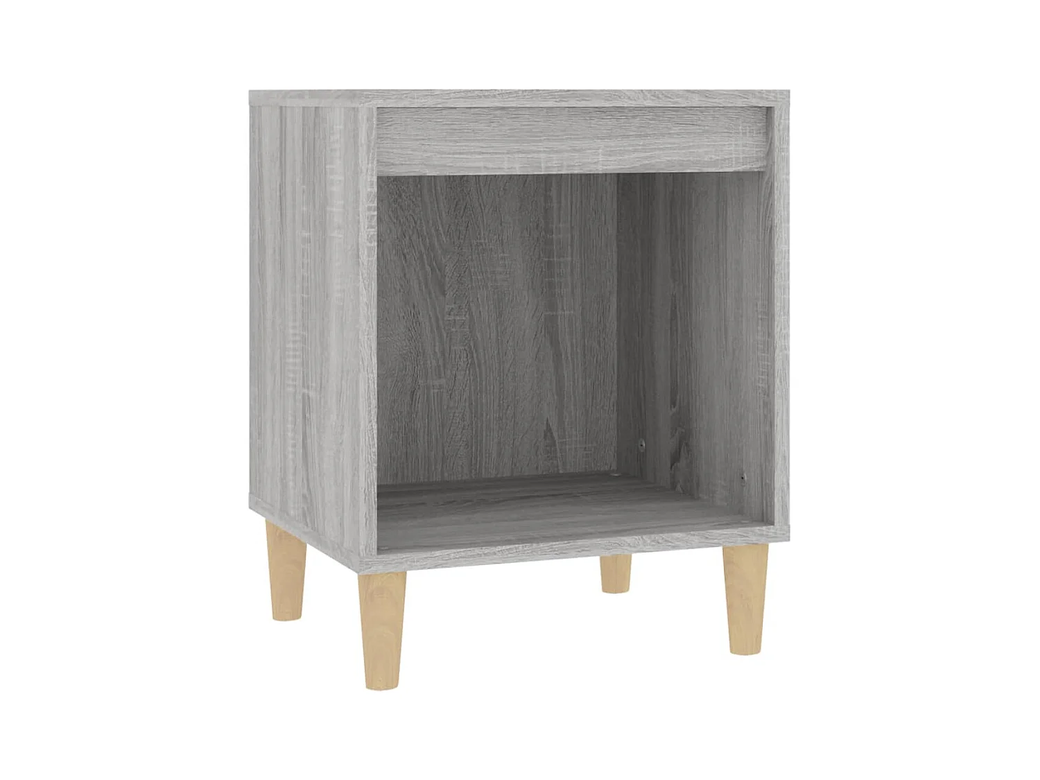 Tables de chevet lot de 2 avec compartiments ouverts Sonoma gris 40x35x50 cm