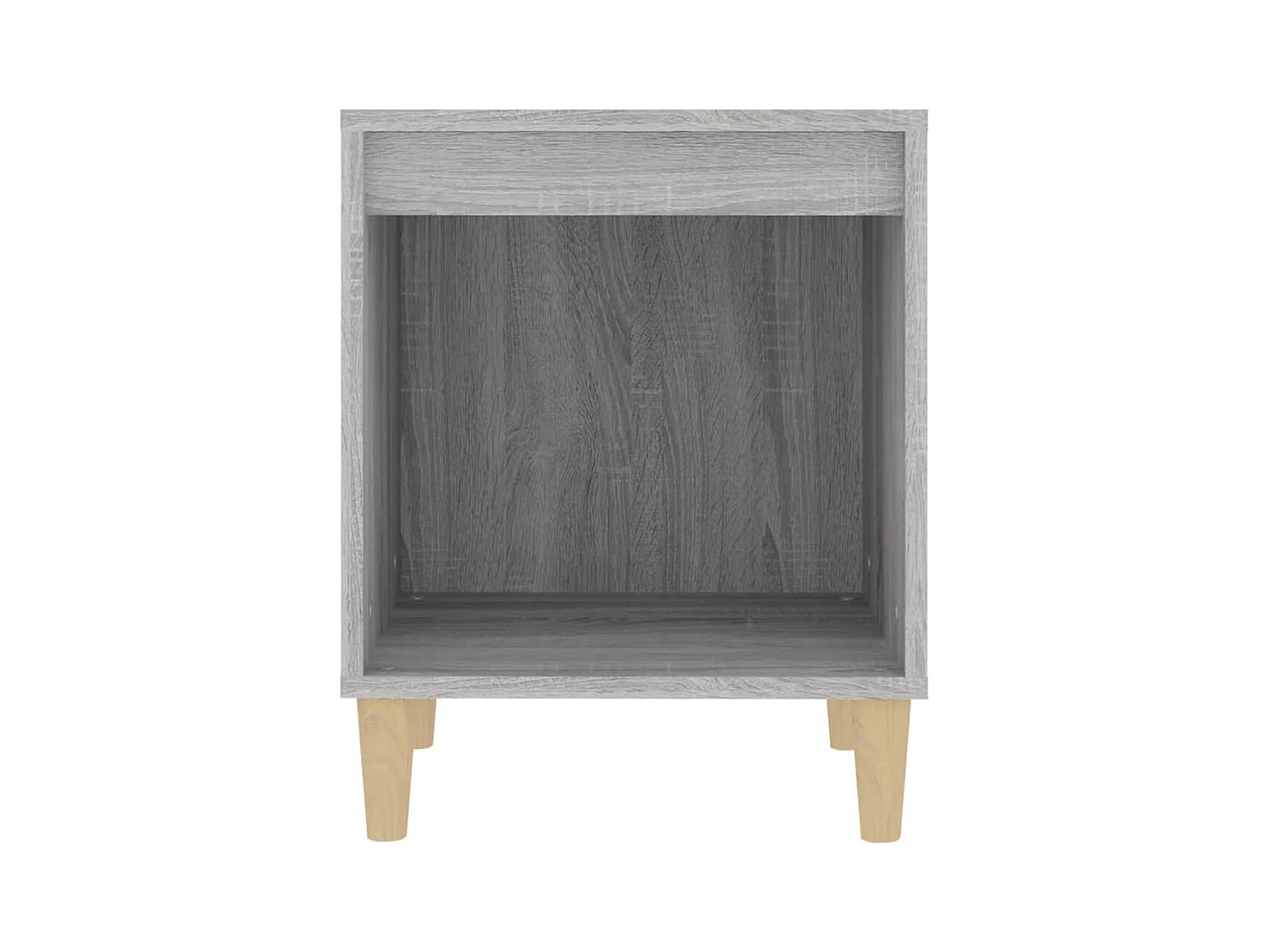 Tables de chevet lot de 2 avec compartiments ouverts Sonoma gris 40x35x50 cm