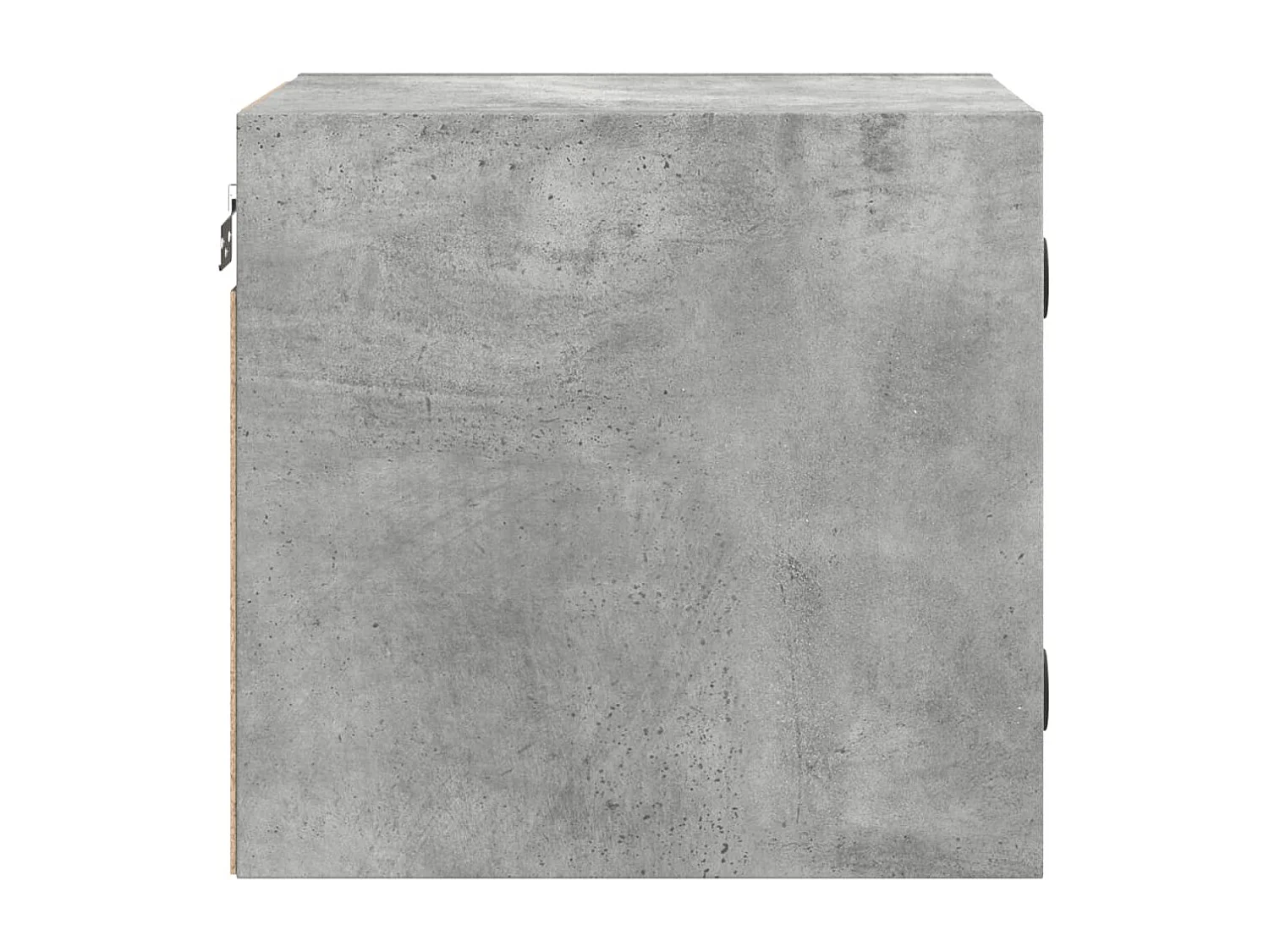 Nachttisch-Beistelltisch mit Glastür Betongrau 35x37x35 cm SHL14147