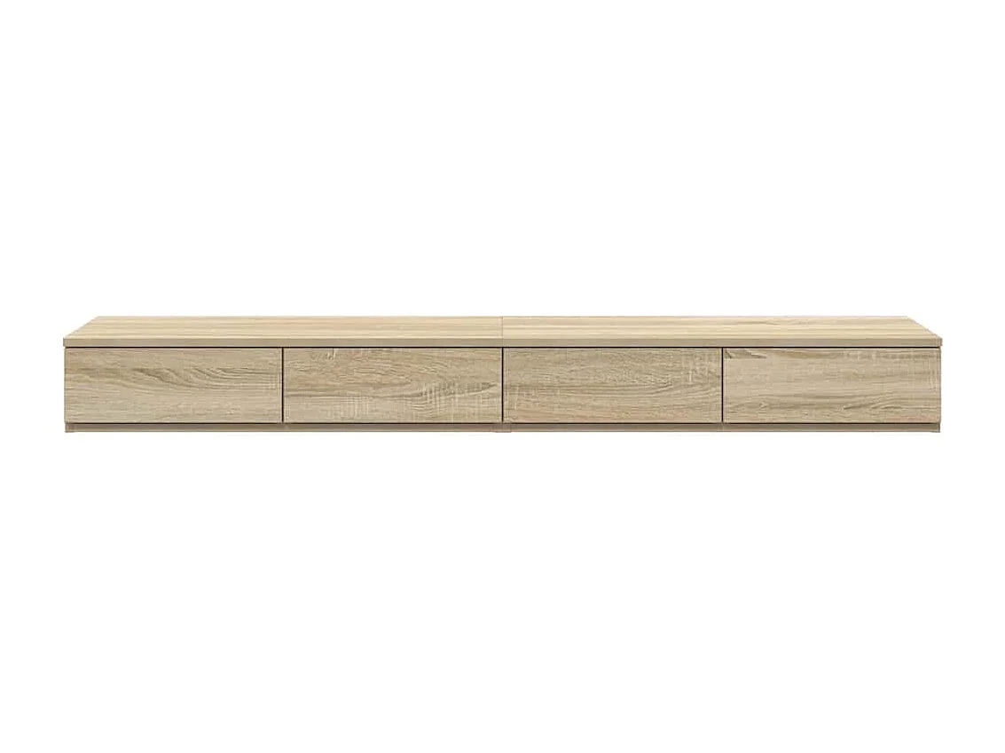 Bedlades | Opbergkastje Sonoma eiken 140 x 36,5 x 16,5 cm Bewerkt hout