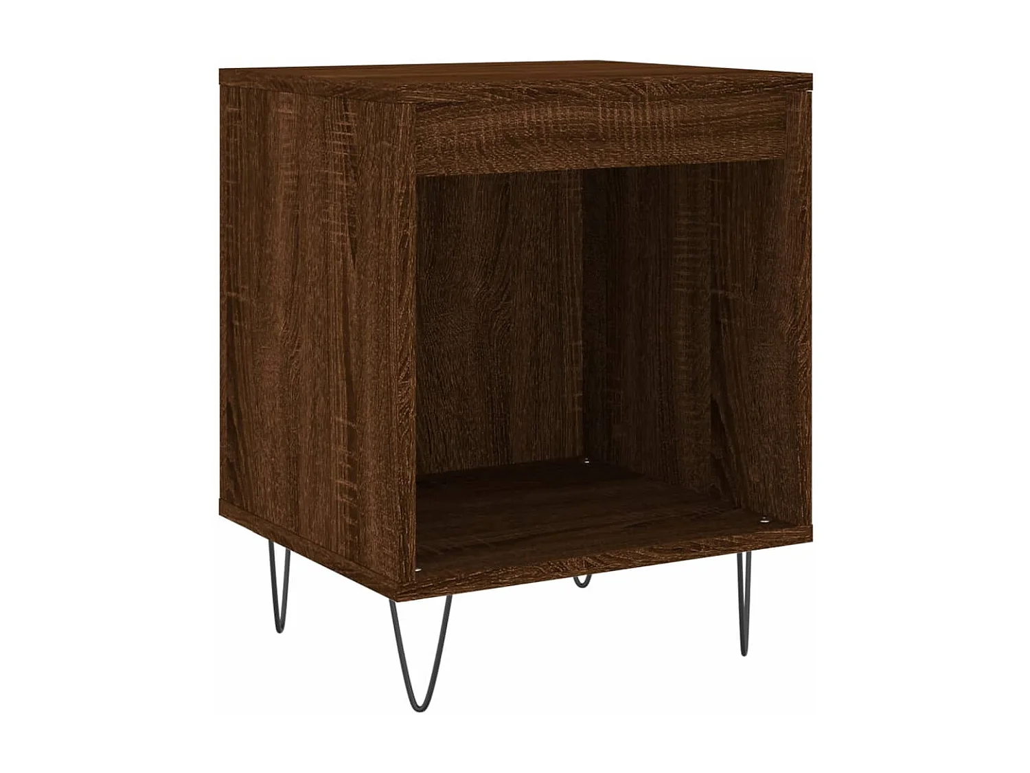 Lot de 2 Tables de chevet avec Compartiments ouverts chêne marron 40x35x50 cm bois ingénierie