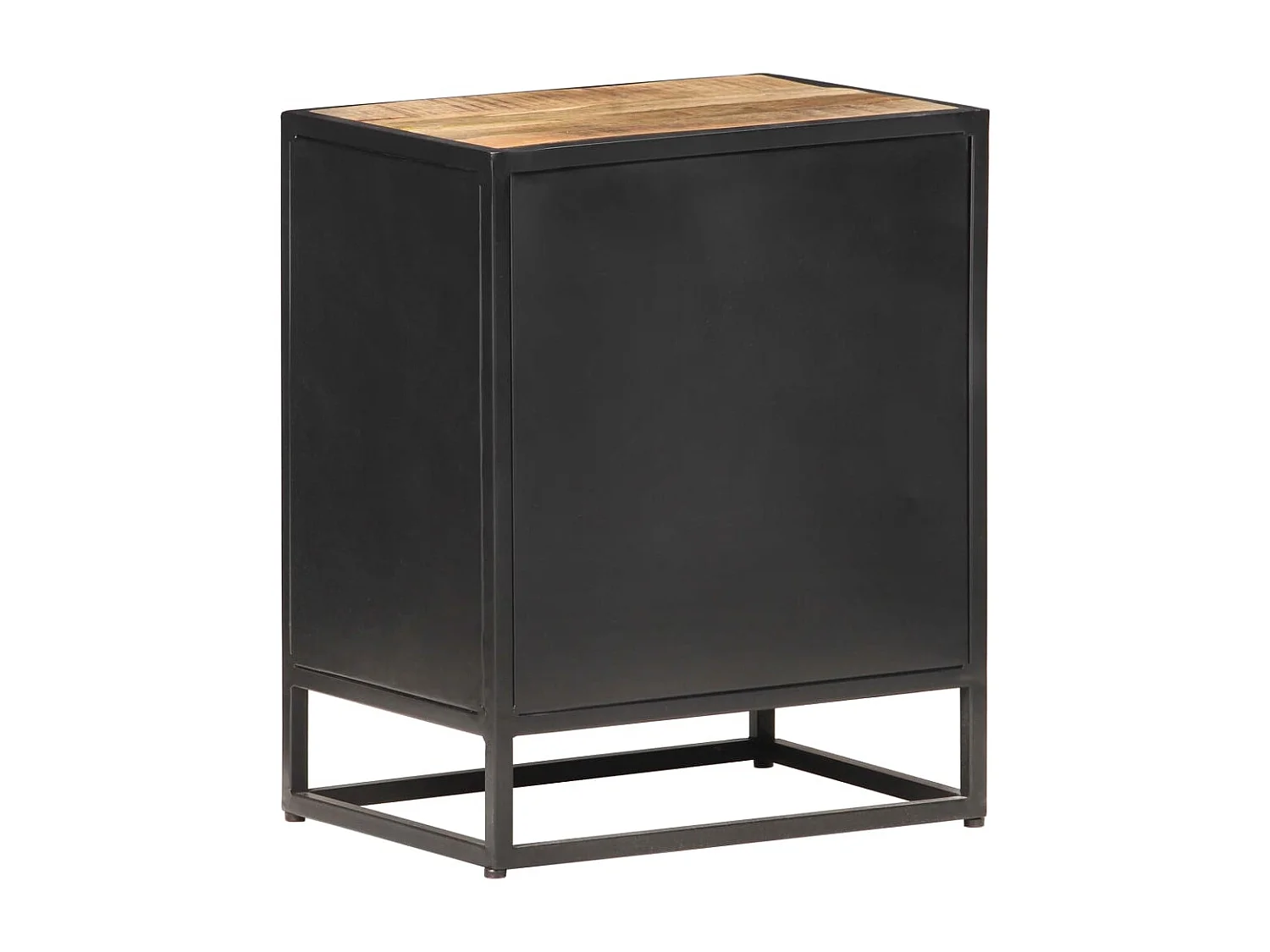 Table de chevet-Table d'appoint 40x30x50 cm Bois de manguier et canne naturelle