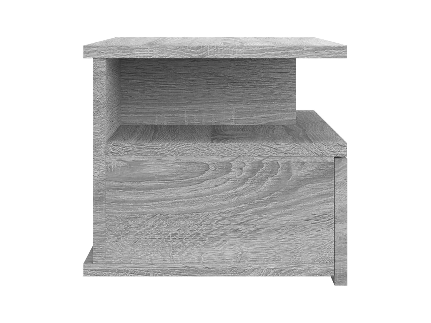 Mesita de noche | Mesilla de noche flotante 2 uds madera gris Sonoma 40x31x27 cm