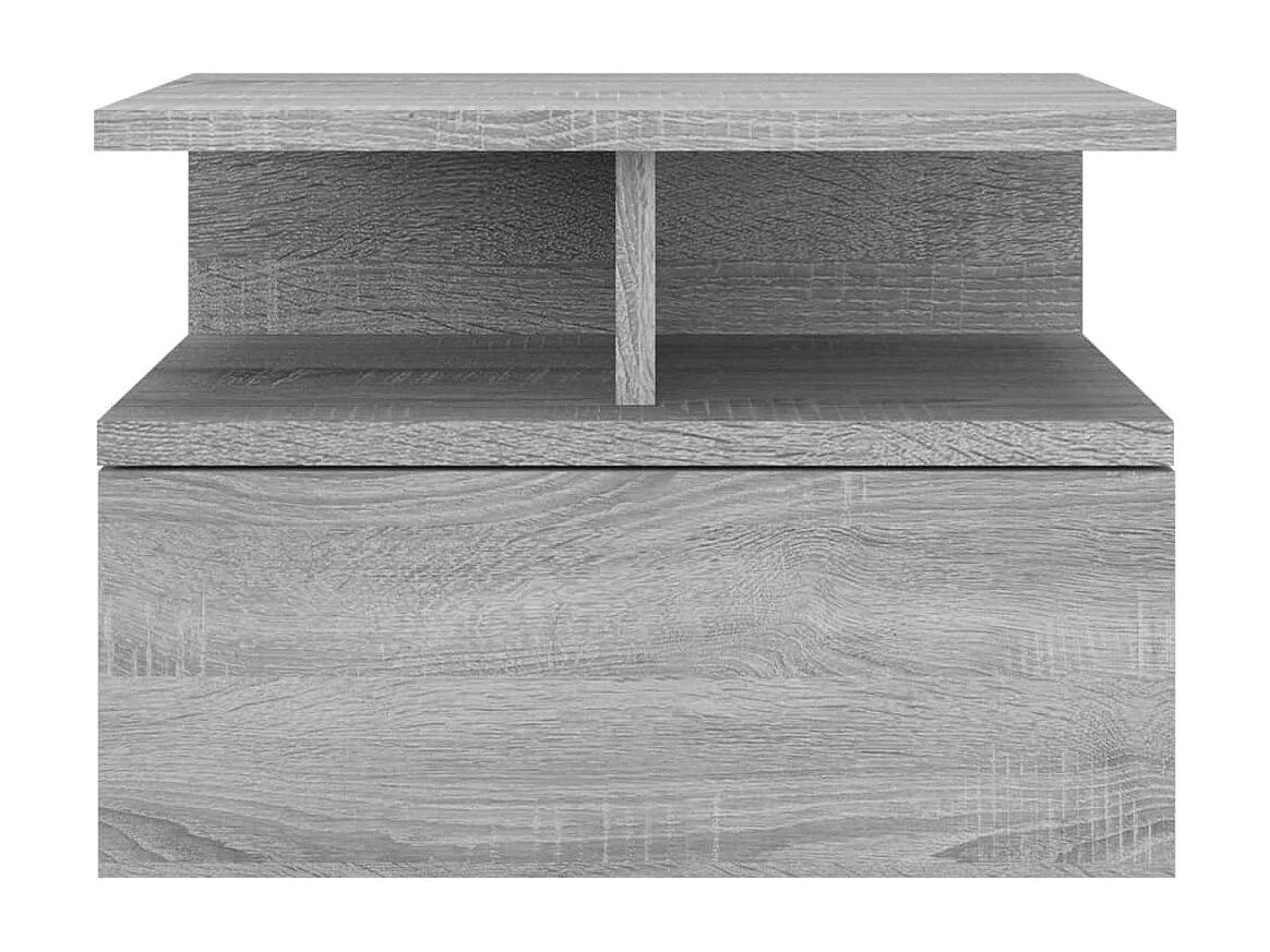 Nachttisch 2 Stk. Hängend Grau Sonoma 40x31x27 cm Holzwerkstoff SHL55683