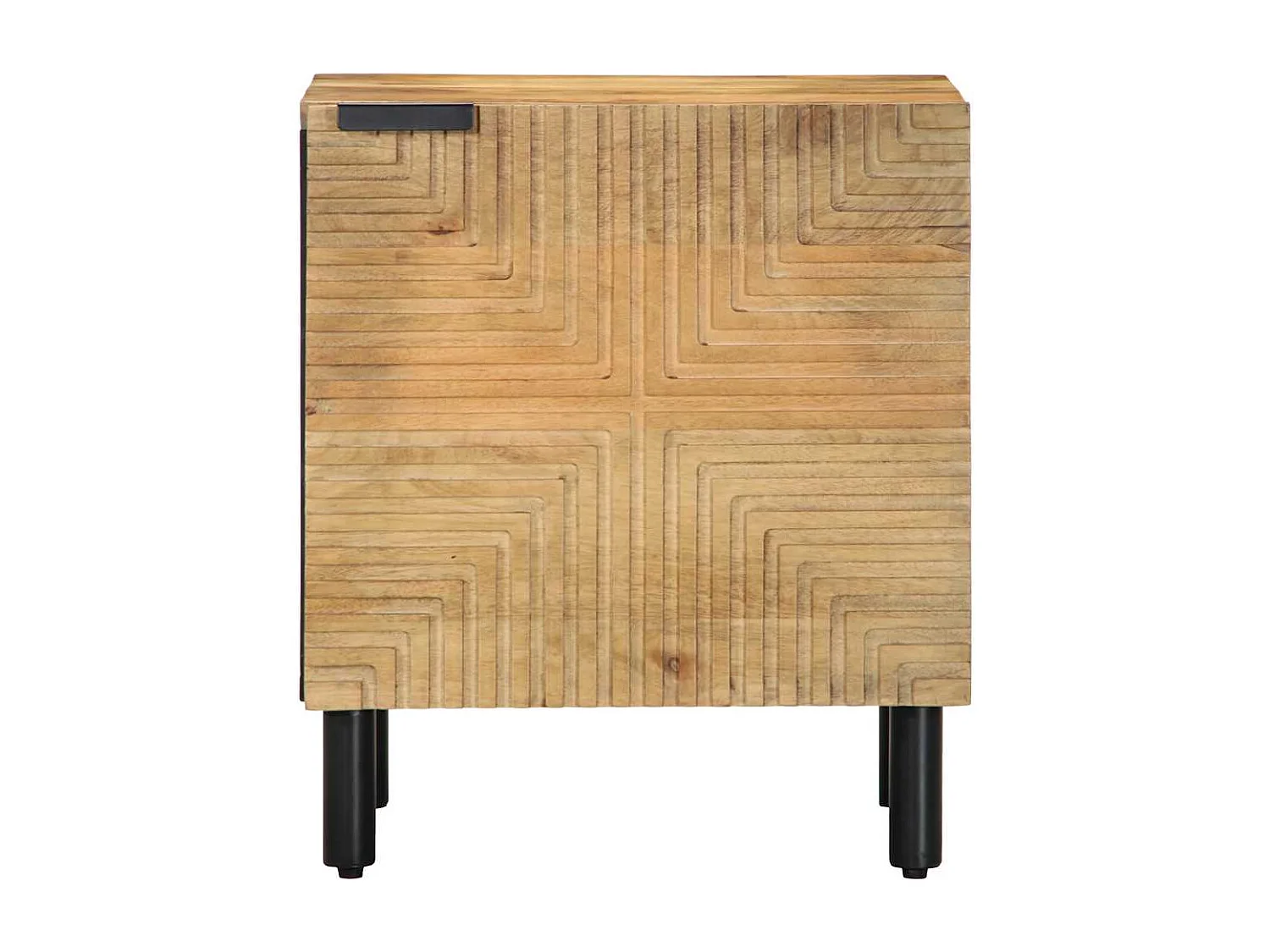 Mesilla de noche | Mesita de noche marrón 40x33x46 cm madera maciza mango