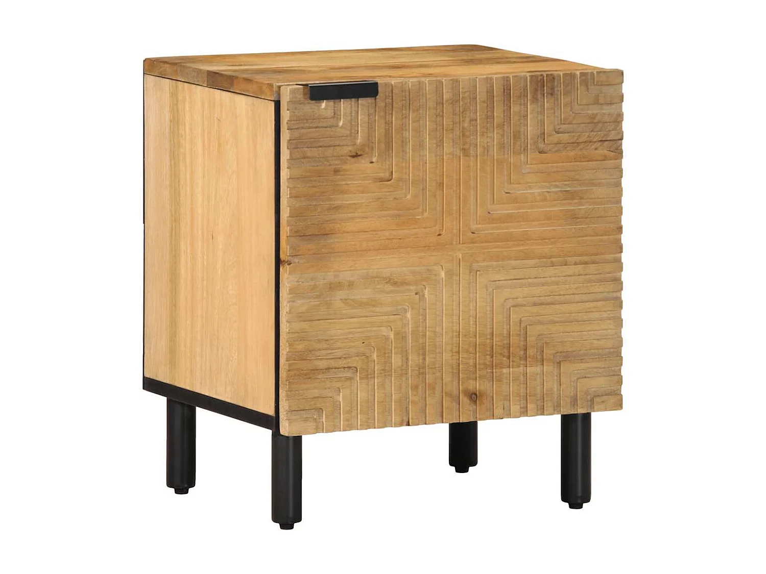 Nachttisch-Beistelltisch Braun 40x33x46 cm Massivholz Mango SHL65371