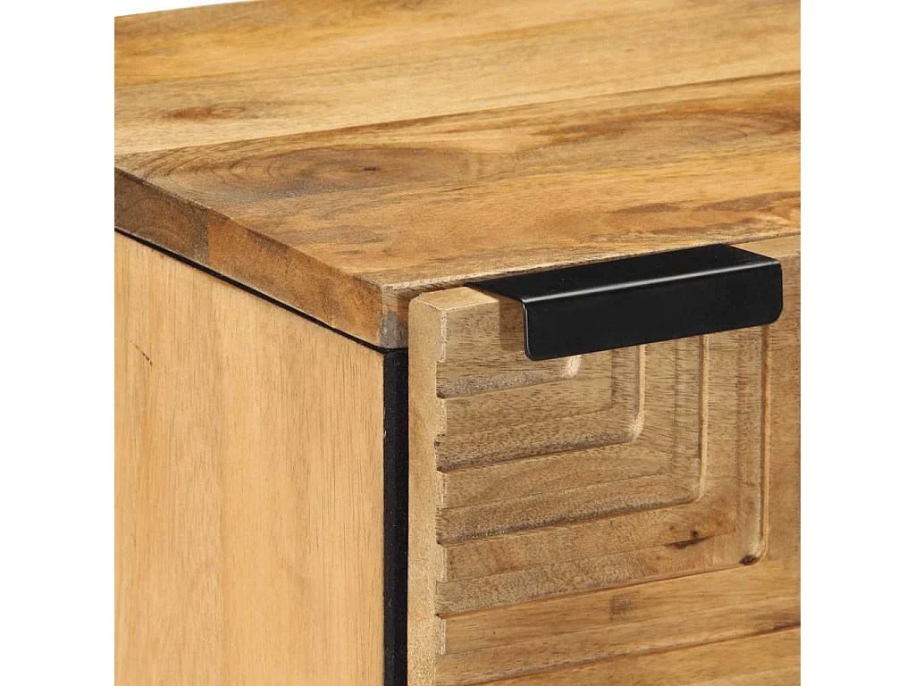 Nachttisch-Beistelltisch Braun 40x33x46 cm Massivholz Mango SHL65371