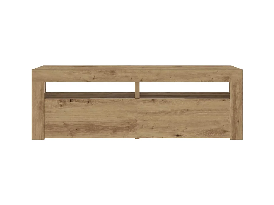 Mesitas de noche | Mesilla de noche luces LEDs 2 uds roble artesanal 60x35x40 cm