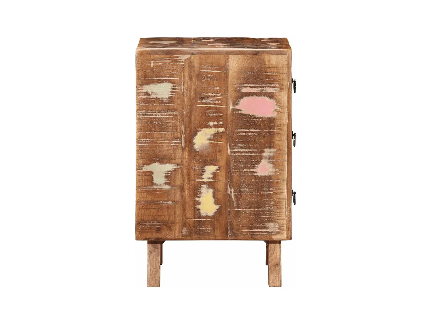 Mesita de noche | Mesilla de noche 37x32x50 cm madera maciza reciclada