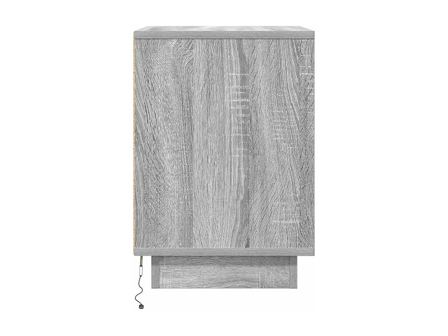 Mesilla de noche | Mesita de noche con luces LED Sonoma gris 38x34x50 cm