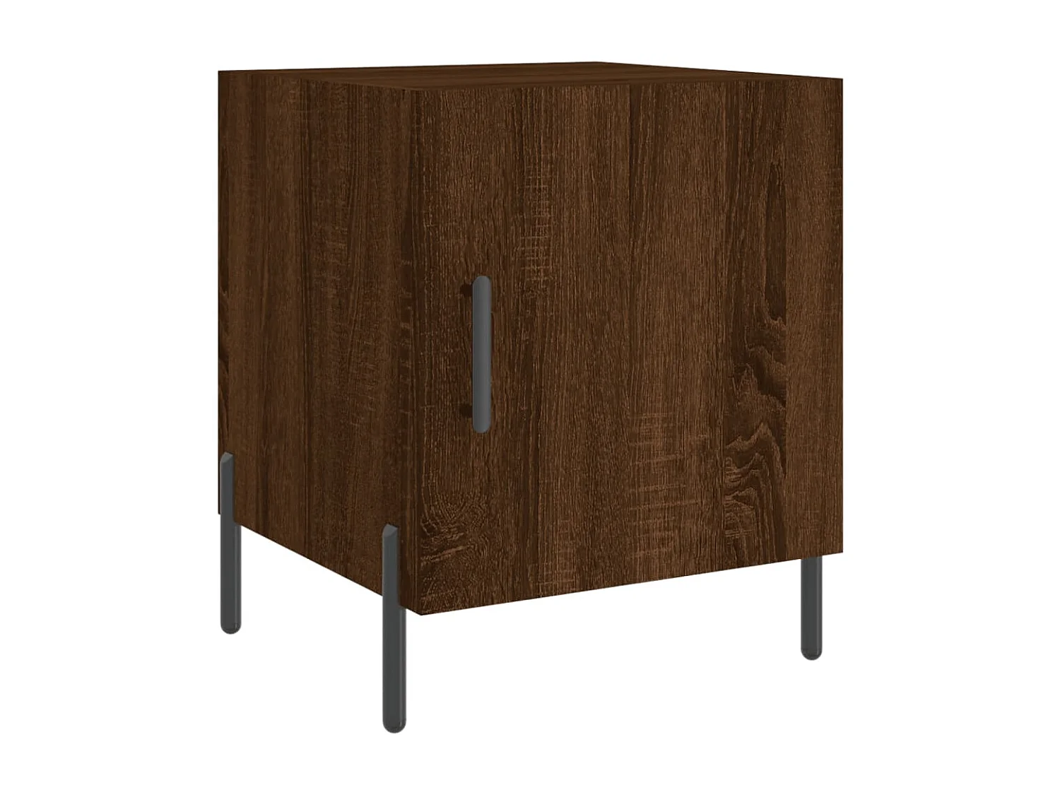 Mesita de noche | Mesilla de noche madera de ingeniería marrón roble 40x40x50 cm