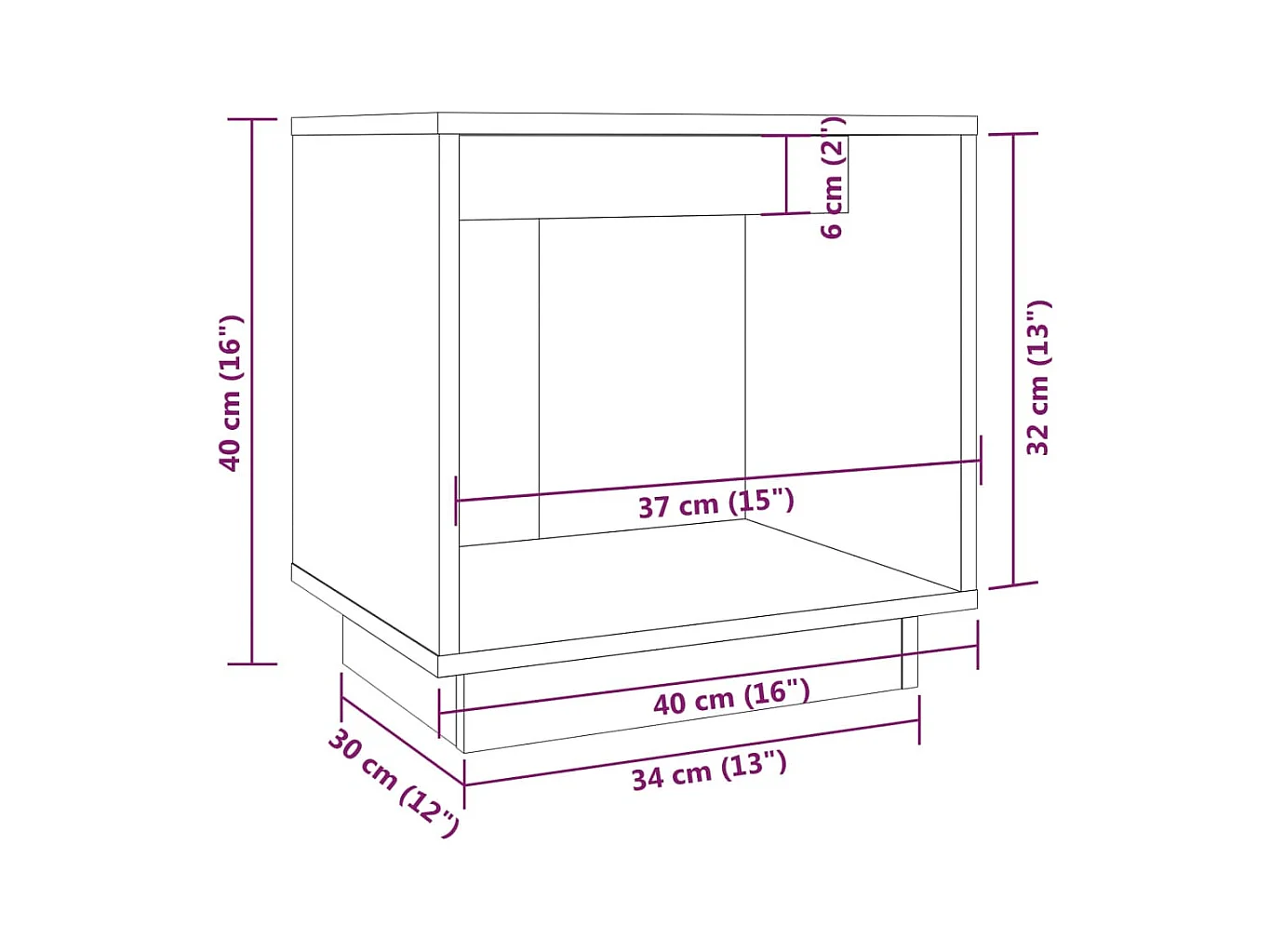 Mesitas de noche | Mesilla de noche 2 uds madera maciza de pino gris 40x30x40 cm