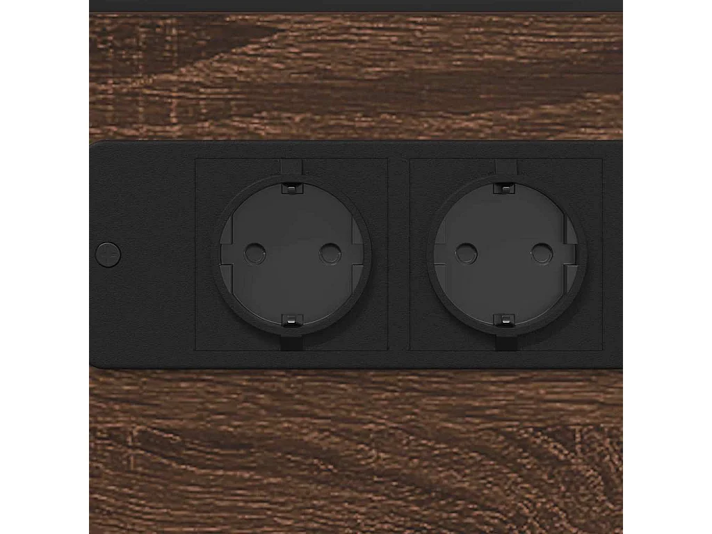 Mesa de Noche | Mesa auxiliar | Mesita de noche Marrón roble Madera contrachapada