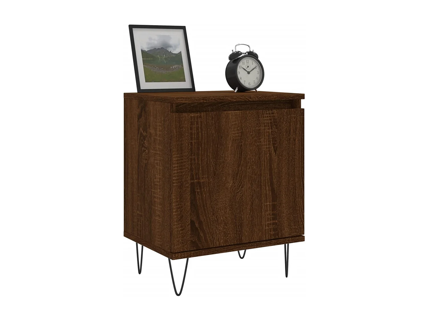 Nachttisch-Beistelltisch Braun Eichen-Optik 40x30x50 cm Holzwerkstoff SHL55169