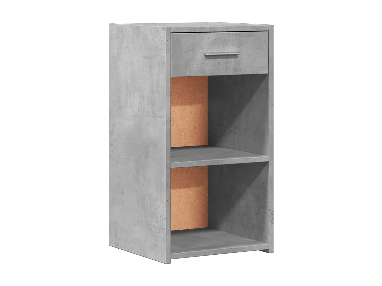 Tables de chevet lot de 2 avec rangement gris béton 35x34x65 cm bois ingénierie