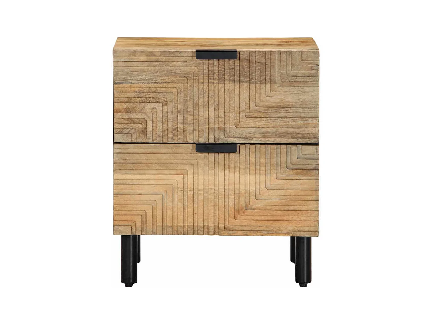 Mesilla de noche | Mesita de noche marrón 40x33x46 cm madera maciza mango
