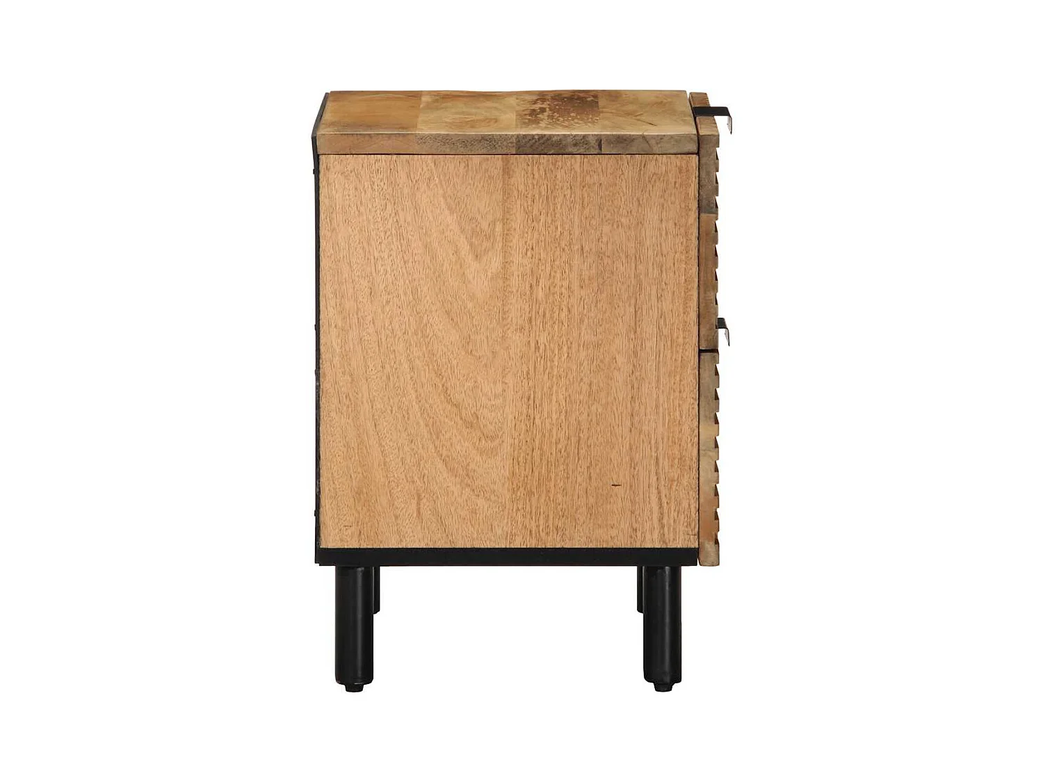 Mesilla de noche | Mesita de noche marrón 40x33x46 cm madera maciza mango