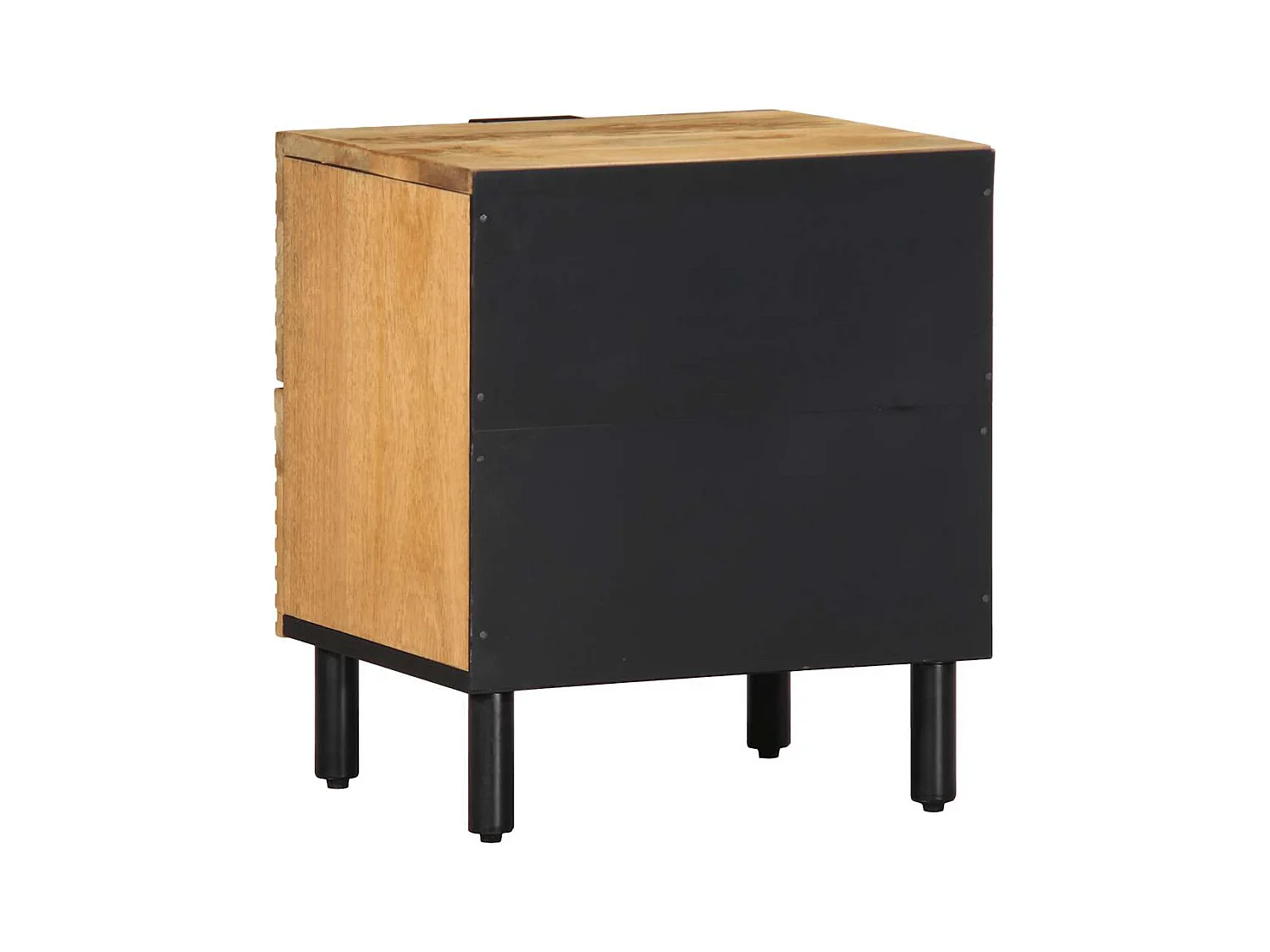 Mesilla de noche | Mesita de noche marrón 40x33x46 cm madera maciza mango