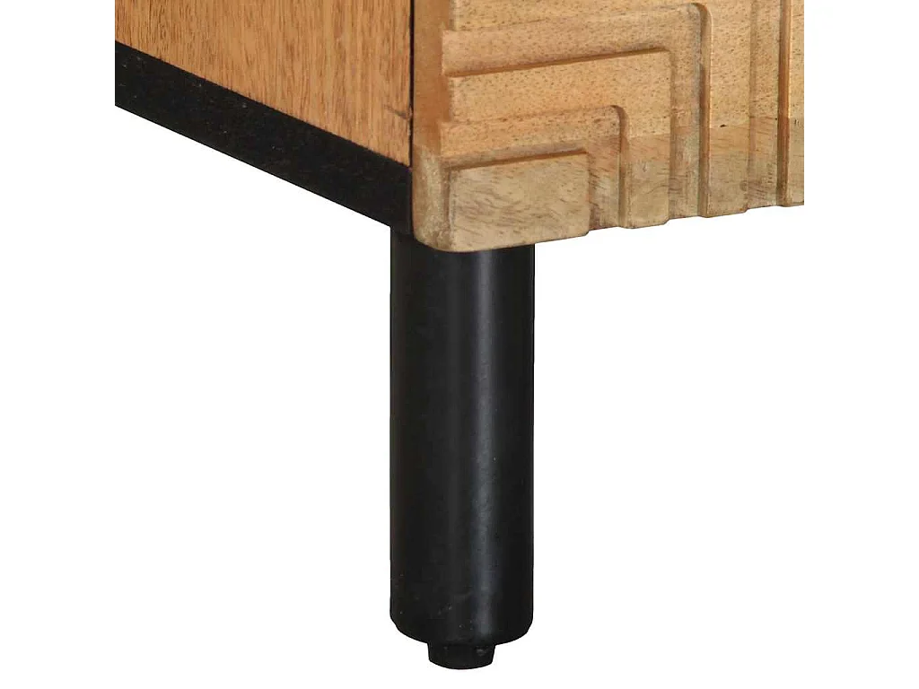 Nachttisch-Beistelltisch Braun 40x33x46 cm Massivholz Mango SHL61731