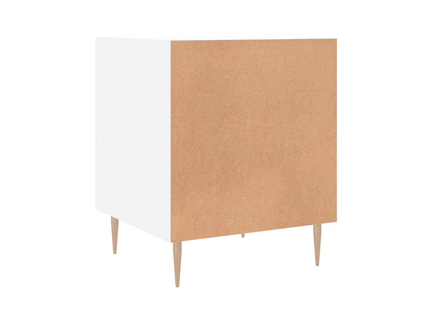 Lot de 2 Tables de chevet Étroite avec Étagère de rangement blanc 40x40x50 cm bois d’ingénierie