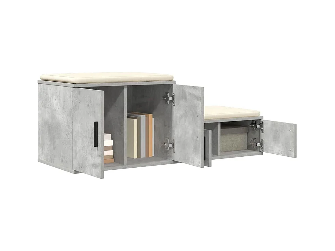 Table de chevet-Table d'appoint-Table de nuit Gris béton 103x41x40 cm