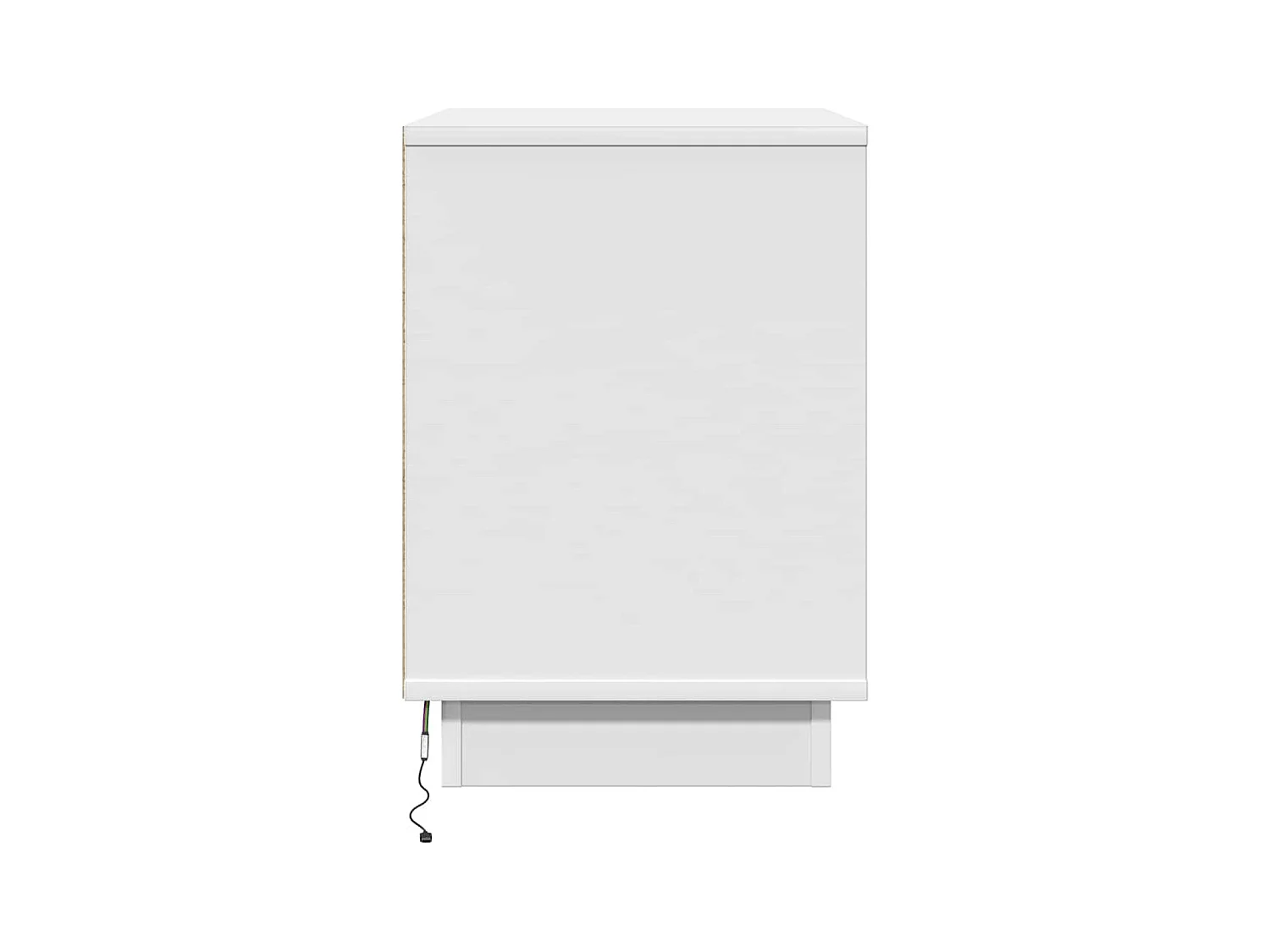 Mesa de Cabeceira Moderna com gaveta 2 peças Branco 50x34.5x50 cm.