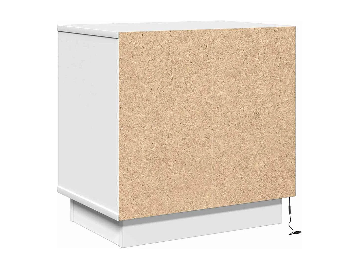 Mesa de Cabeceira Moderna com gaveta 2 peças Branco 50x34.5x50 cm.