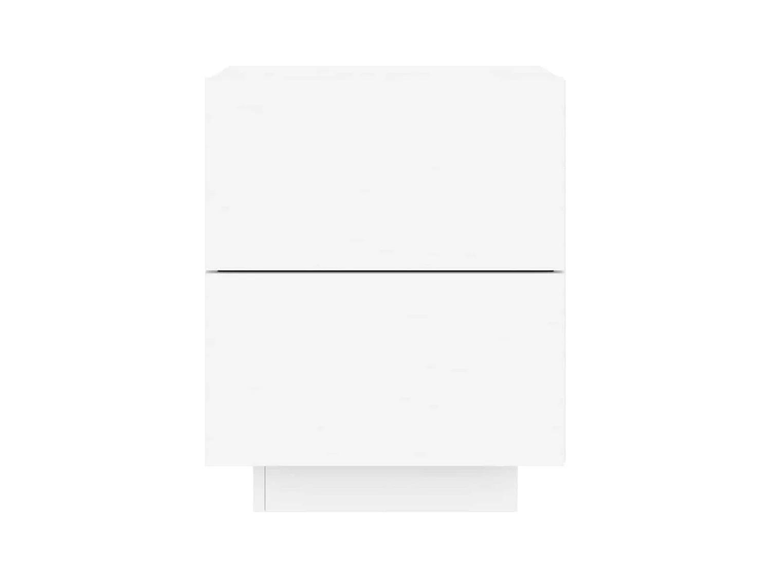 Mesita de noche | Mesilla de noche con luces LED madera de ingeniería blanca