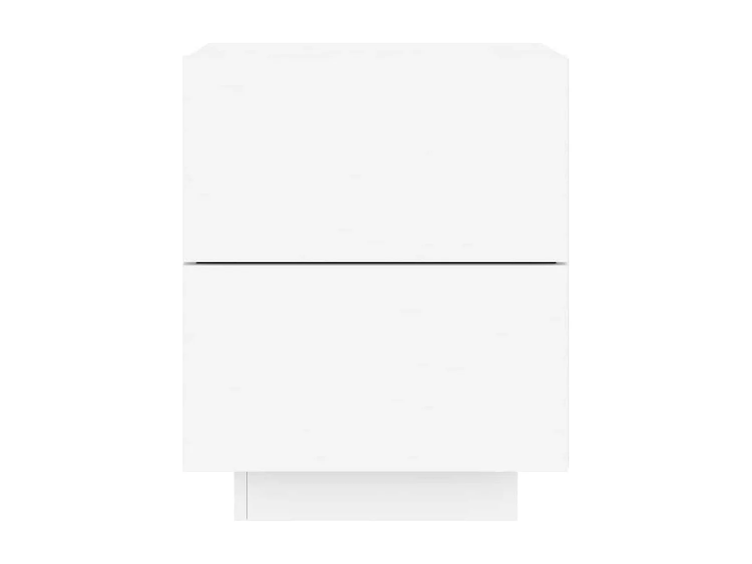 Nachttisch-Beistelltisch mit LED-Leuchten Weiß Holzwerkstoff SHL15675