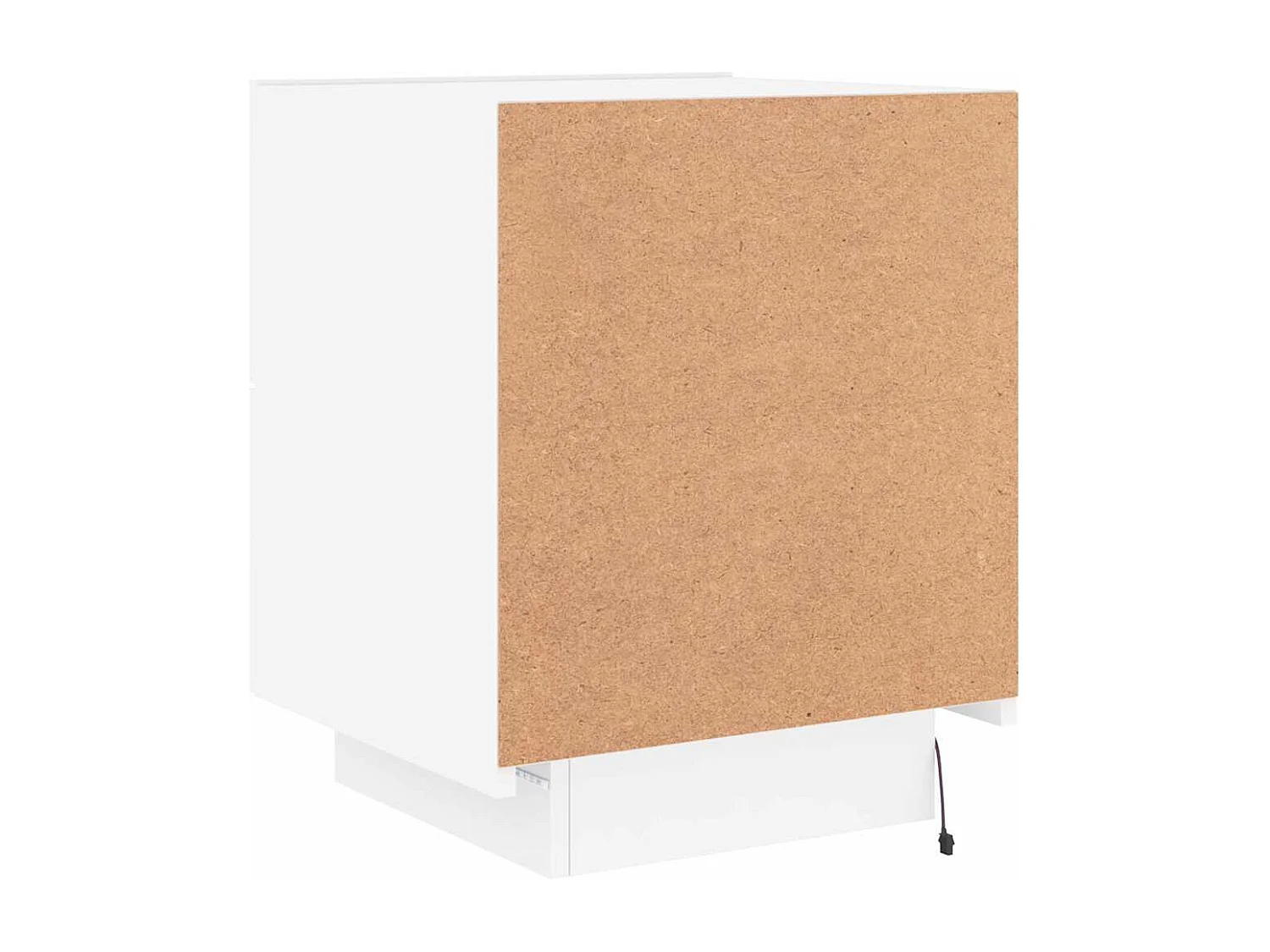 Nachttisch-Beistelltisch mit LED-Leuchten Weiß Holzwerkstoff SHL15675