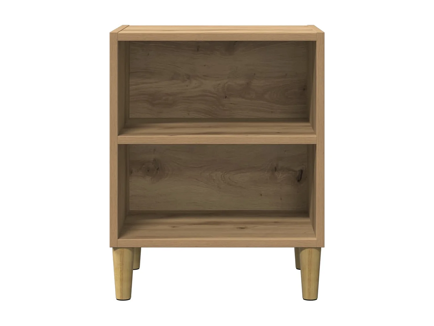 Tables de chevet lot de 2 avec rangement chêne artisanal 40x30x50 cm