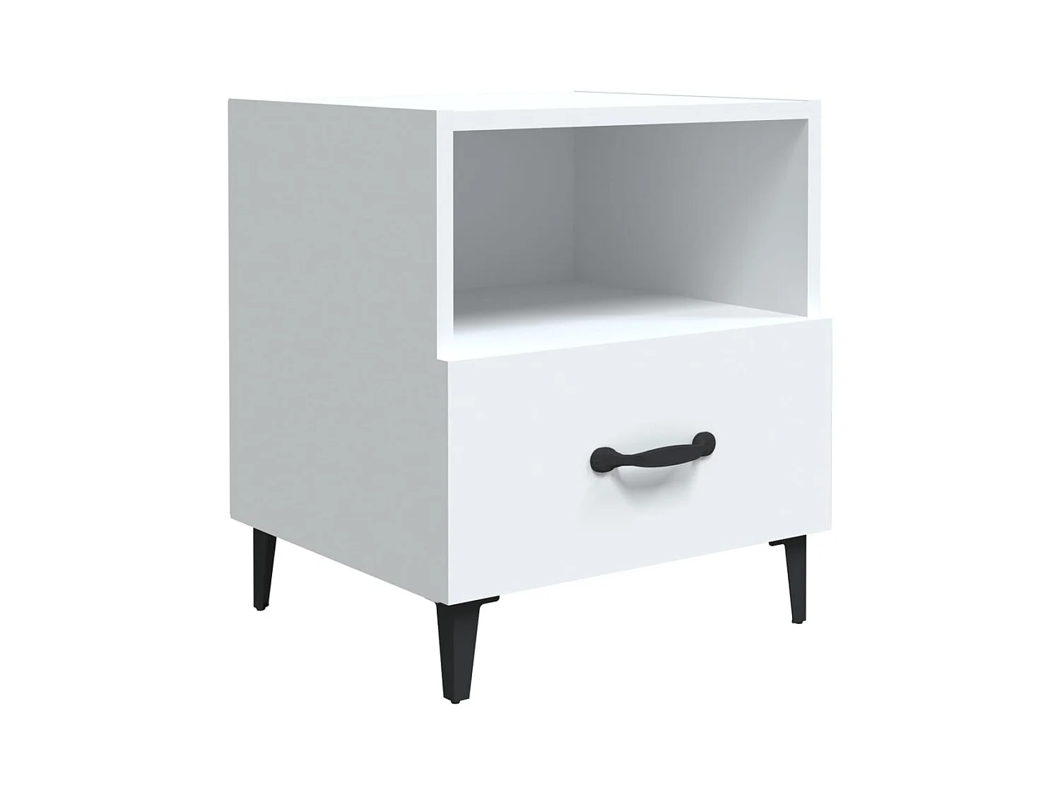 Table de chevet-Petite Table d'appoint-Table de nuit Blanc Bois d'ingénierie