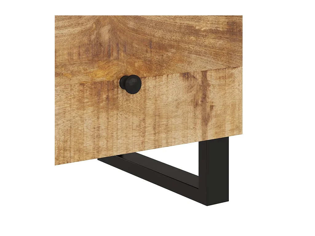 Mesitas de noche | Mesilla de noche 2 uds madera maciza mango madera contrachapada