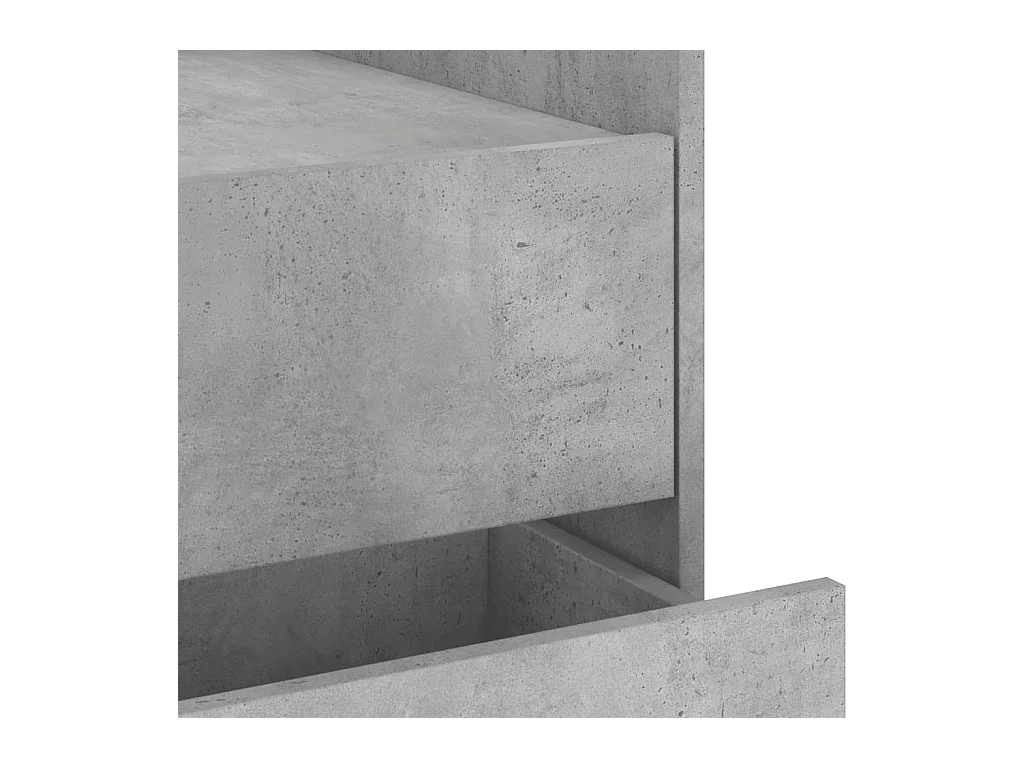 Table de chevet-Table d'appoint Compartiments ouverts gris béton 45x50x50 cm bois d'ingénierie