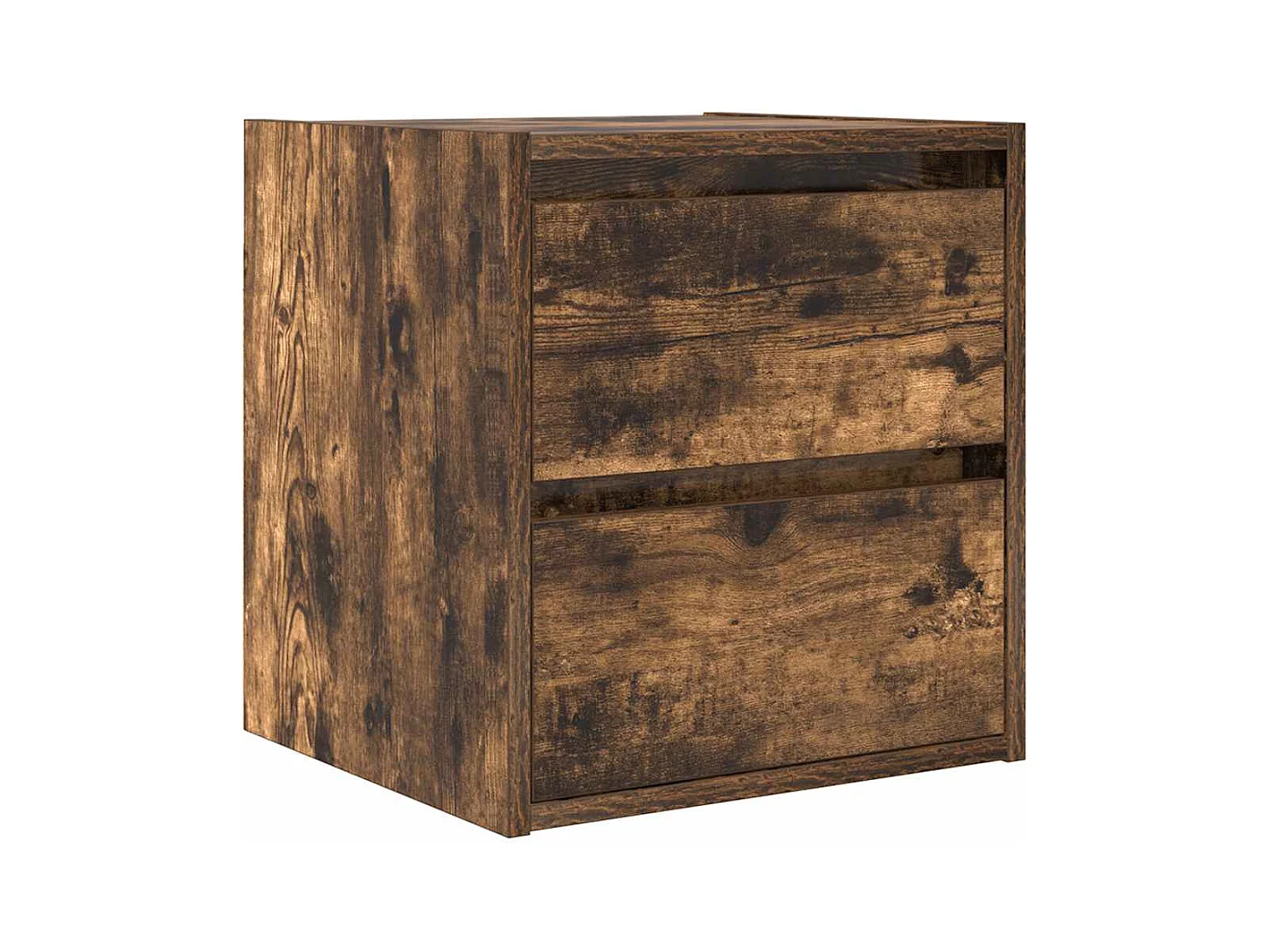 Mesa de Cabeceira Moderna de parede 2 peças 38x34x40 cm carvalho fumado