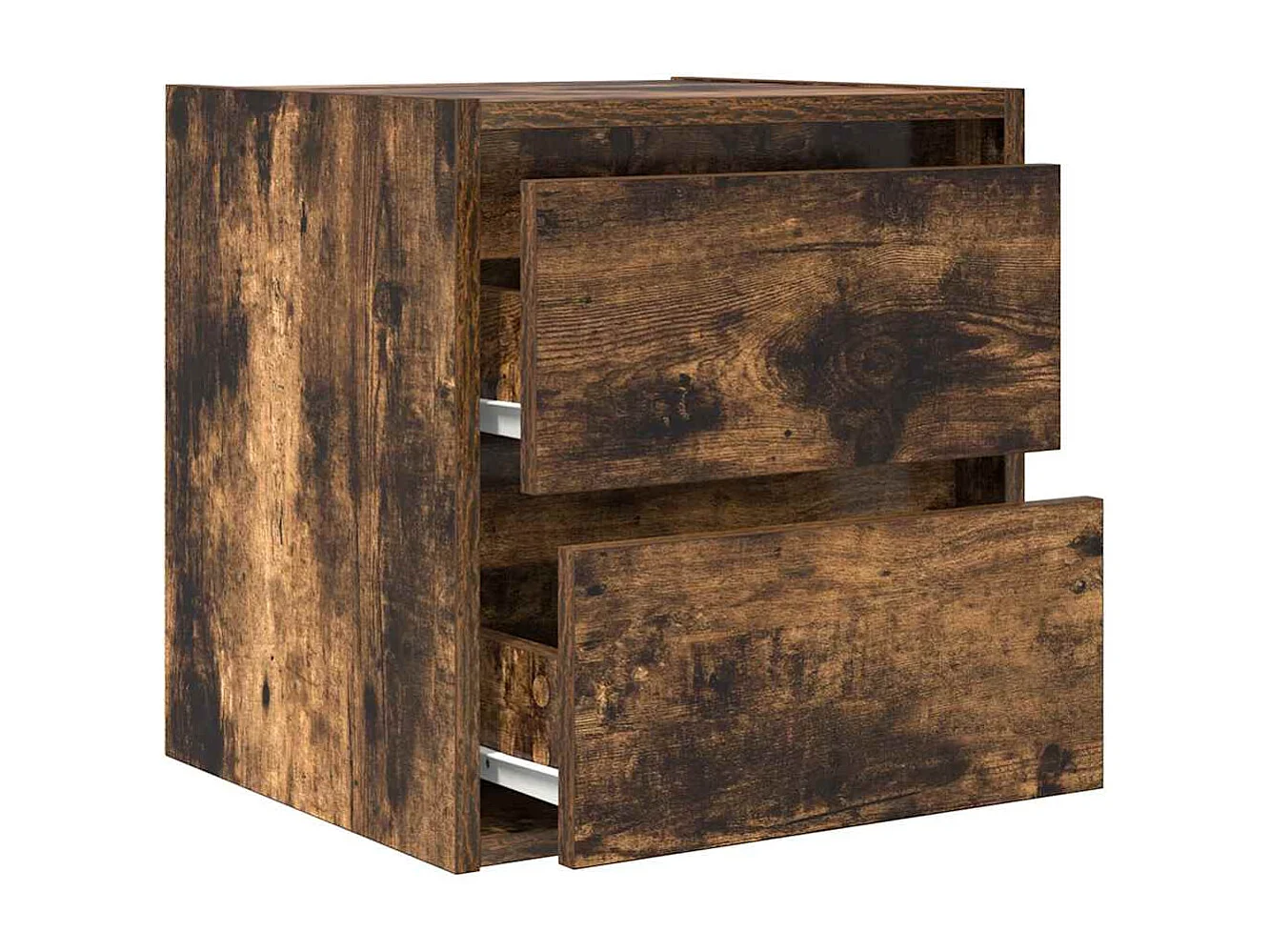 Mesa de Cabeceira Moderna de parede 2 peças 38x34x40 cm carvalho fumado