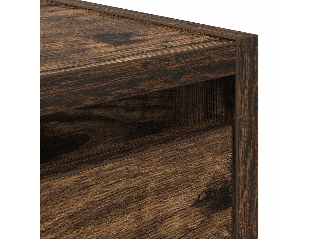 Mesa de Cabeceira Moderna de parede 2 peças 38x34x40 cm carvalho fumado