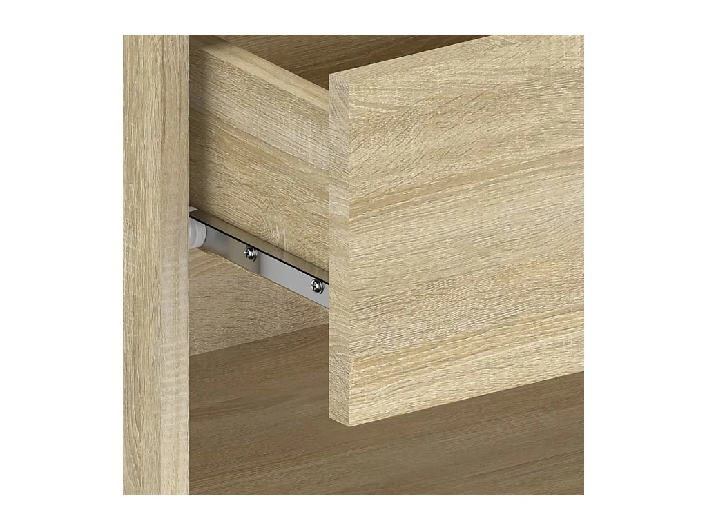 Mesita de noche | Mesilla de noche de pared 2 unidades color roble Sonoma