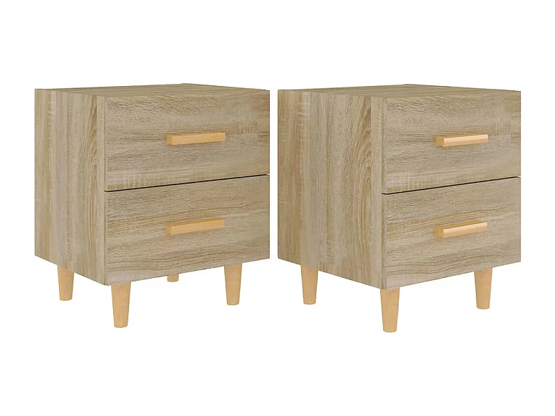 Nachttisch 2er Set-Beistelltisch Sonoma-Eiche 40x35x47,5 cm SHL26931