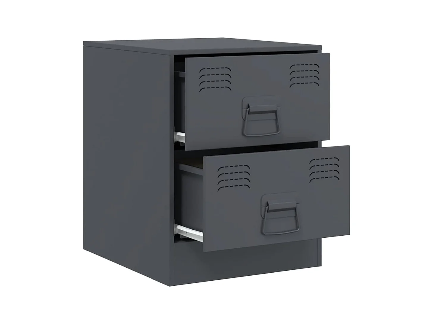 Mesitas de noche | Mesilla de noche 2 unidades gris antracita 34,5x39x44 cm