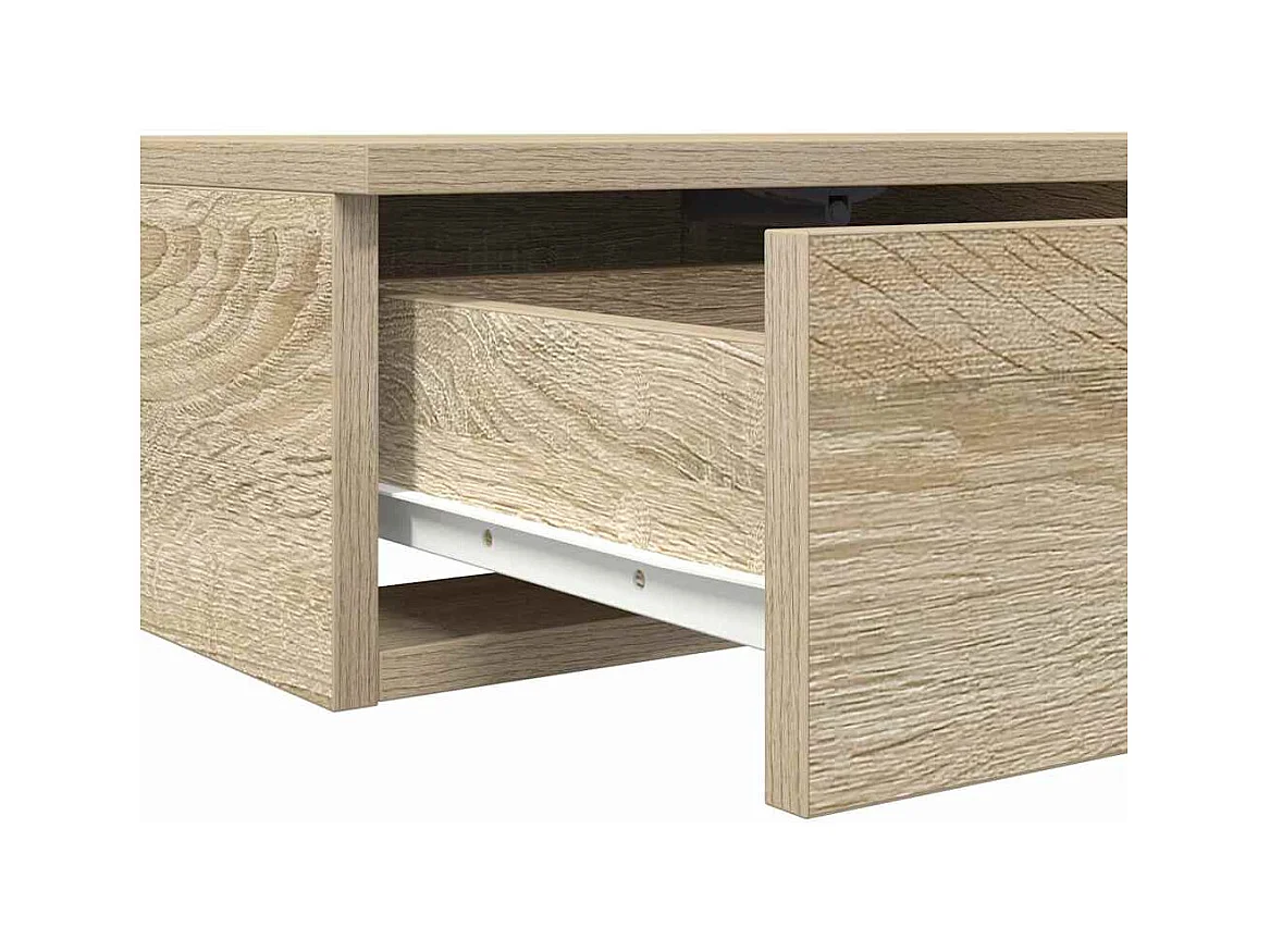 Cajones de cama con cajón Roble Sonoma 120x36.5x16.5 cm