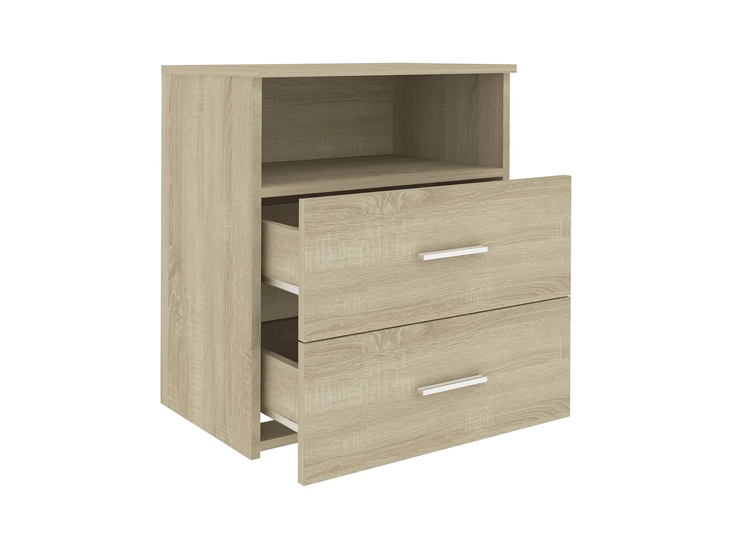 Tables de chevet-Tables de nuit 2 pcs Compartiments ouverts Chêne sonoma 50x32x60 cm