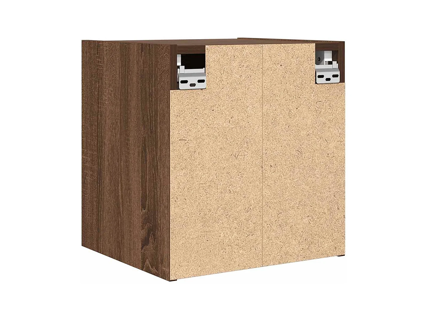 Mesa de Cabeceira Moderna de parede 2 peças 38x34x40 cm carvalho castanho